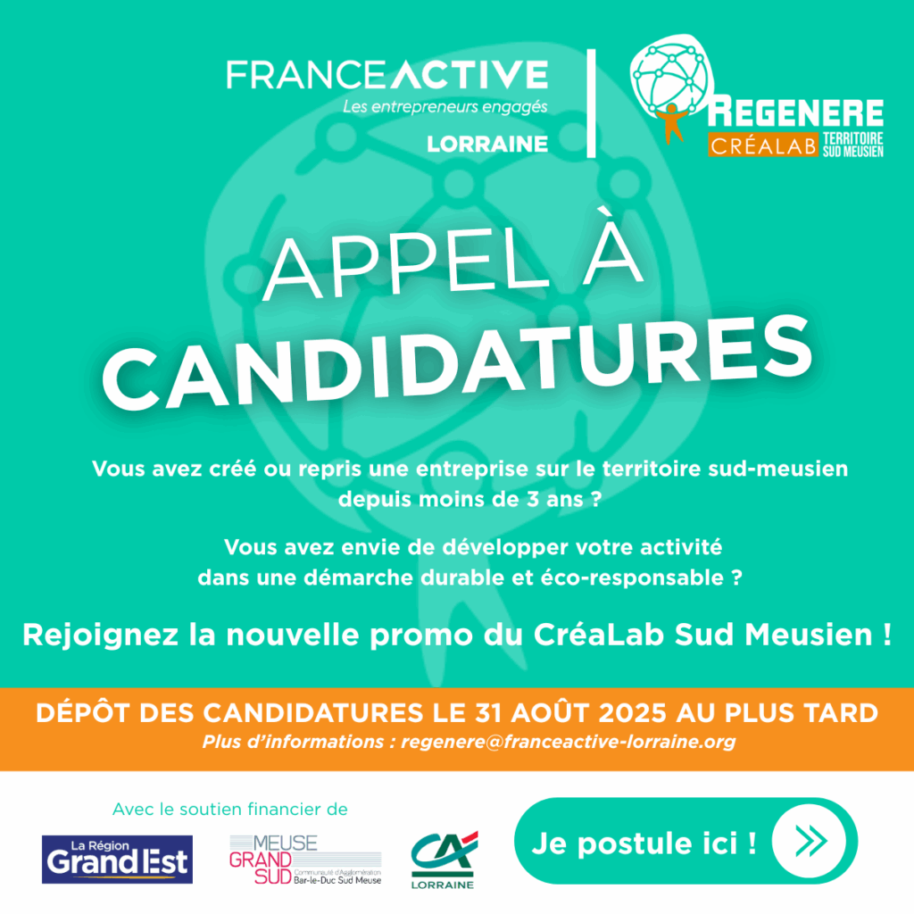 Visuel appel à candidatures CréaLab Sud Meusien