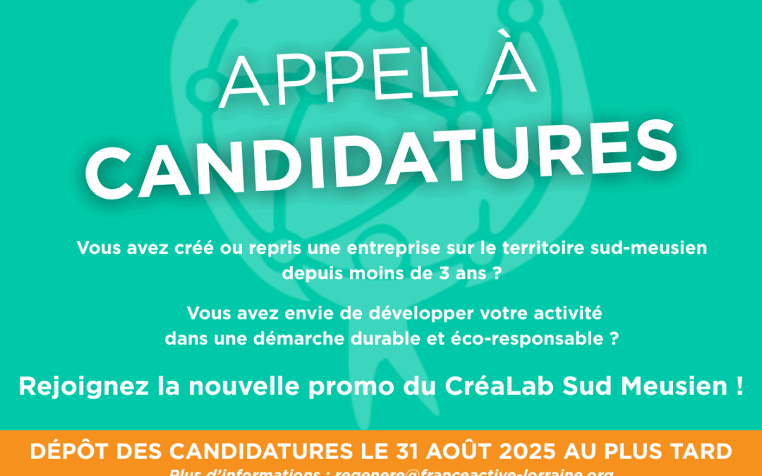 CréaLab Sud Meusien : appel à candidatures pour entrepreneurs engagés