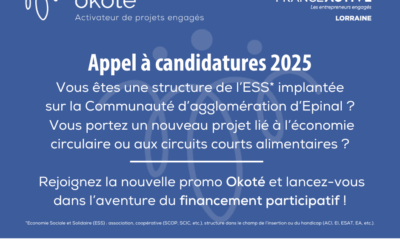 Appel à candidatures Okoté – Financement participatif ESS | Communauté d’Agglomération d’Épinal