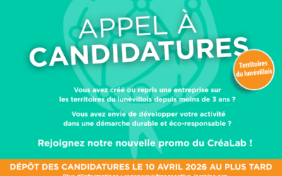 CréaLab des territoires du lunévillois : appel à candidatures pour entrepreneurs engagés